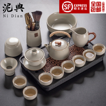 Ru Kiln Tea Set 2023 New Home Full Set Kung Fu Tea High-end Cover Bowl Small Tea Cup Office Teapot
