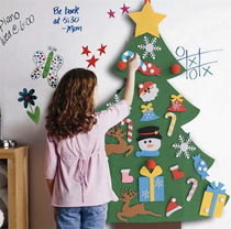ins Christmas tree felt DIY decorative wall hanging gift childrens toy Velcro non-woven handmade parent-child
