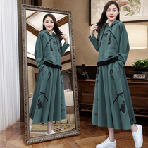 Early autumn fashion dress 2021 new foreign style two-piece loose sweater pullover Korean dress thin
