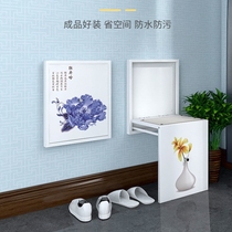 Entry door shoe stool aisle hidden folding chair chair folding stool home wall space bathroom stool Wall