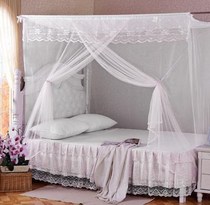 Mosquito net old-fashioned household ordinary no bracket 1 5m1 8m bed Traditional tether simple simple rod thickening encryption