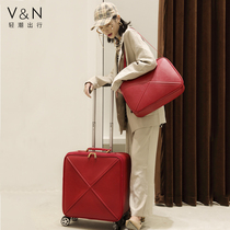 High-value wedding suitcase red suitcase female dowry trolley case 20-inch boarding case child and mother suitcase durable