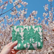 Japanese-style change storage cosmetic bag Fabric hand-made niche Exquisite high-grade embroidery Portable small large non-all Chuan Ming
