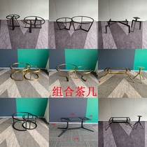 Hintiskie minimalist tea table leg coffee table bracket rock board coffee table feet Oval square few side legs metal hardware