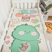 Kindergarten cool mat Childrens ice silk bed mat Nap summer breathable latex mat Crib cartoon car with pillow mat