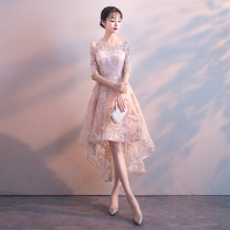 Birthday evening dress 2020 summer new banquet large size fat mm small dress skirt noble temperament slim slim