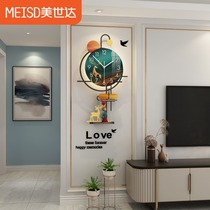 Modern decorative creative wall clock living room household hanging clock Nordic light luxury personality Net Red simple wall clock