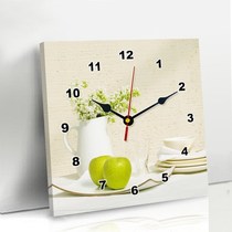 Modern minimalist living room decoration painting wall clock Dining room decoration wall painting clock square cartoon personality creative hanging painting