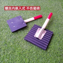 Tile installation tool paving floor tiles floor tiles tapping board beating board with wooden handle rubber plate Mason