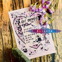 LOVE attracts LOVE lifts attraction charm LOVE DRAWING parchment