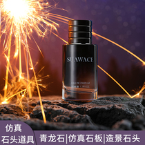 Simulation Rock Texture Shooting Background Board 3D Solid Fake Mountain Black Rock Head Photography Props Cement Background Jewelry Goods Color Makeup ElectroShang Products Creative Photo Swing Piece