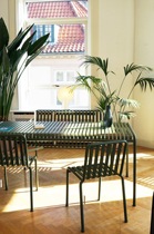 Eurostyle Outdoor Table And Chairs Patio Furniture Suit Leisure Villa Open-air Balcony Garden Outdoor Iron Art Terrace Table