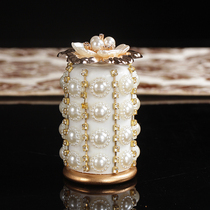 European style toothpick box home living room creative toothpick jar fashion light luxury toothpick bottle personality Nordic ins toothpick holder