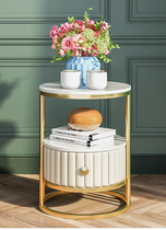 Nordic marble side a few light luxury sofa side cabinet corner with drawer home living room small coffee table creative bedside table