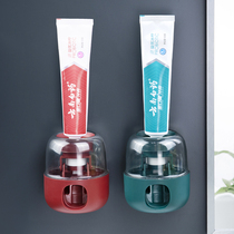 Fully automatic squeezing toothpaste artifact wall-mounted set children lazy squeezer bathroom cute toothbrush rack