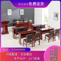 The podium table veneer paint long tables large podium unit training shuang ren zhuo 1 2 m tables and chairs