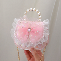 Childrens bag Little girl 2021 fashion shoulder bag Cartoon pearl Aisha Princess crossbody bag Mini coin purse