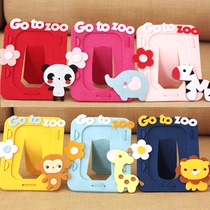 Non-woven material bag diy handmade kindergarten fabric zoo New Year Page Christmas paste photo frame