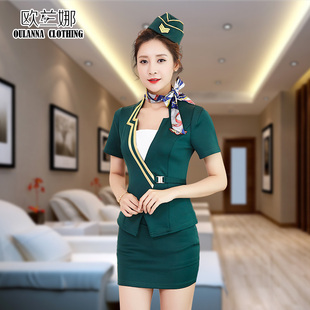 秋季新款酒店工作装足浴桑拿理发店工服性感制服套装技师工作服女
