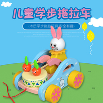 Baby dragging toddler toy car pulling puppy drawstring Childrens hand trolley small animal pull line Boy toddler