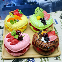 Childrens hand-made simulation cake mirror jewelry box material bag DIY cream glue beauty collection storage box toy