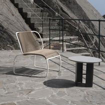Outdoor Rattan Chair Leisure Sofa Single Balcony Bar Chair Tea Table Table And Chairs Waterproof Sunscreen Garden small family chair