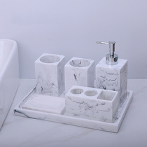 Hotel bathroom wash five-piece set bathroom toiletries mouthwash Cup Tooth Cup Model Room Storage Set hand sanitizer bottle