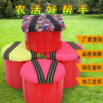 Pick tea leaf stool digging garlic labor-saving sloth man stool agricultural carry-on small bench plastic large Peng mobile tie-ass stool