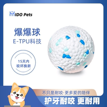 Pet dog toy ball relief artifact resistant to bite molars training elastic solid rubber ball cat self-Hi border pastoral