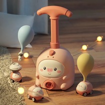 Douyin same cartoon pig flying air pressure air power car Balloon car childrens educational toys New year gift