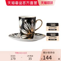 (Additional purchase) GREENGATE ceramic coffee cup Italian concentrated Cup Floret Black series