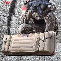 New outdoor military fan hunting CS tactical gun bag waterproof three-layer belly fish pole bag camouflage fishing bag