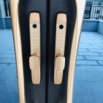 Broken Bridge aluminum fingerprint lock short handle narrow frame aluminum alloy push-pull sliding door lock double hook APP remote unlock