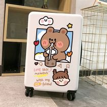 Girl Suitcase High Face Value Student Han Version Leather Case Pull Rod Box Man Trend Password Box Suitcase Small Fresh