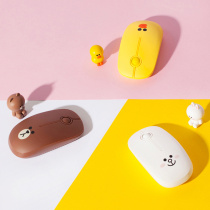 South Korea line friends brown bear wireless mouse Notebook Desktop computer game office pink keyboard