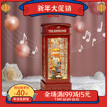 Music box crystal ball rotating wind light music box 10-year-old girl birthday gift for girls New year gift