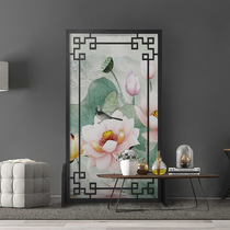 New Chinese style solid wood screen partition living room bedroom modern simple hollow decoration wooden mortise ash wood quality