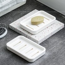 Nordic ins home drain creative large double soap soap box Japanese thick toilet shelf