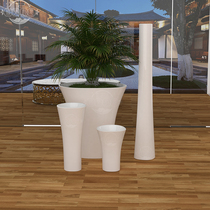 FRP indoor shopping mall creative horn flower pot outdoor special-shaped vase large simple current flower combination