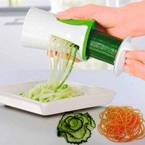 Hand-held spiral zucchini noodle cutter rotary shredder vegetable grater filament artifact cucumber knife fruit