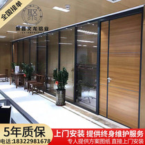 Xiamen Quanzhou office glass partition built-in single and double glass louver partition aluminum alloy finished glass high partition wall