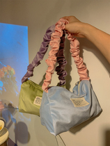 High value cute color color Hand bag storage bag small portable large capacity cosmetic bag female portable advanced ins