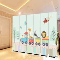 Cartoon screen partition porch children's room bedroom school simple cover folding screen animation kindergarten training class