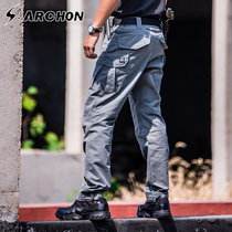 Spring and autumn thunder and lightning tactical pants Mens Military fan pants special forces waterproof thin stretch wear-resistant outdoor training overalls men