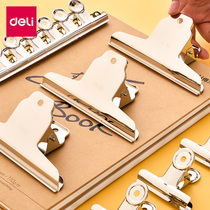 Right-hand Iron Clips Stainless Steel Mountain Type Clips Large Iron Clips Sketchpad Clips Fixed Paper Takeaway Order Clips Office Stationery Document Clip Fixed Metal Ticket Clip Book Clip Steel Clip