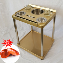 Mahjong machine coffee table tea rack thickened stainless steel chess room teahouse ashtray side table corner