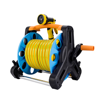 Garden watering flower sprinkler pipe storage rack pipe Reel Gardening watering artifact coil household water pipe car set