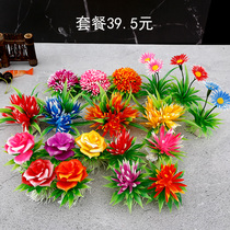 Hotel artistic conception dishes plate decoration flowers and plants creative plate decoration small ornaments Sabby lantern platter Western food simulation flower