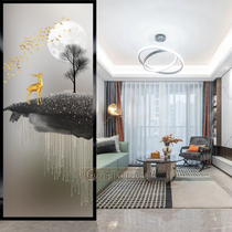 Glass screen partition living room entrance decoration modern simple home bedroom shelter light luxury mobile folding screen