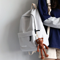 2021 summer new student backpack Japanese simple large capacity schoolbag canvas soft side casual womens shoulder bag